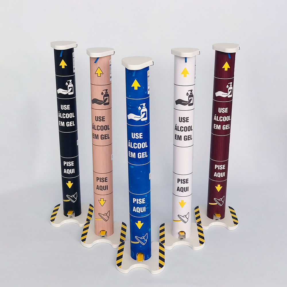 Totem Álcool Gel 1 Litro Compacto Modelo Comercial