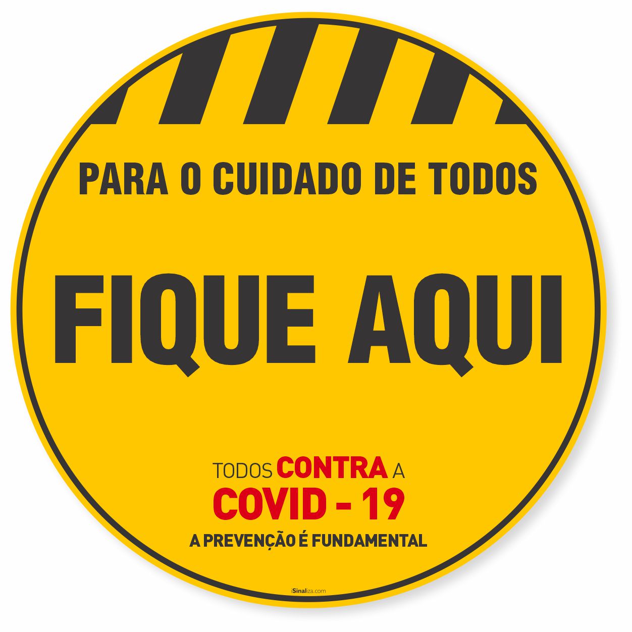 Adesivo De Piso Fique Aqui - 40x40cm (5 und)