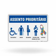 Placa de Sinalização "Assento Prioritário"