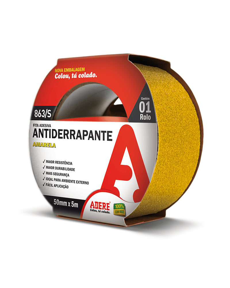 Fita Antiderrapante Amarela - Cód. 863s 50mm X 05m