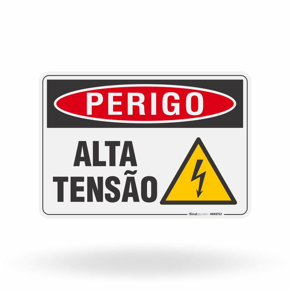 Placa Perigo - Alta Tensão