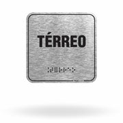 Placa de Sinalização "Andar Térreo" com Braille e Relevo