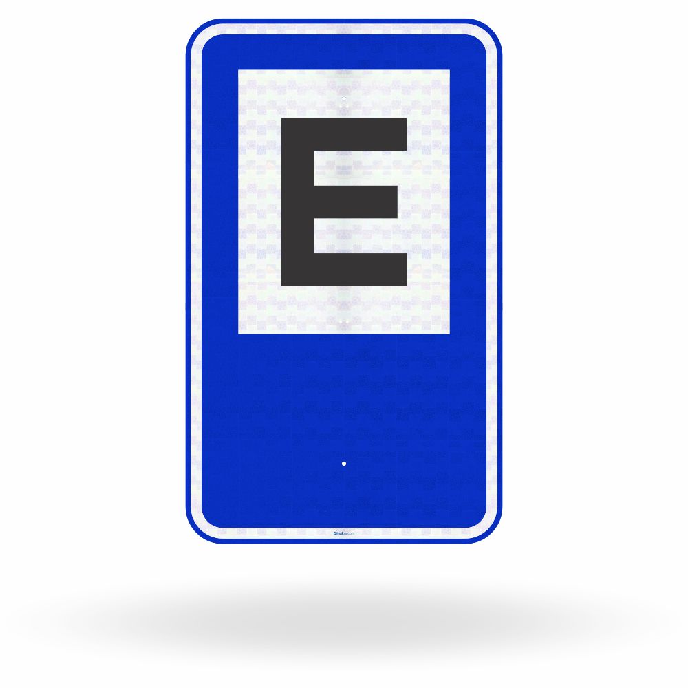 Placa de Sinalização de Serviço Auxiliar SAU-01 - Área de Estacionamento