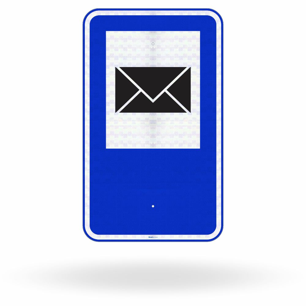 Placa de Sinalização de Serviço Auxiliar SAU-04 - Correio