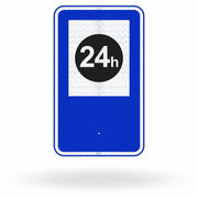 Placa de Sinalização de Serviço Auxiliar SAU-05 - Rua 24 Horas