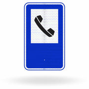 Placa de Sinalização de Serviço Auxiliar SAU-06 - Serviço Telefônico