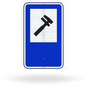 Placa de Sinalização de Serviço Auxiliar SAU-07 - Serviço Mecânico