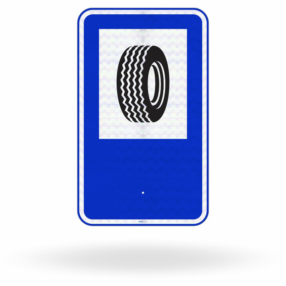 Placa de Sinalização de Serviço Auxiliar SAU-08 - Borracharia