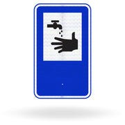 Placa de Sinalização de Serviço Auxiliar SAU-11 - Serviço Sanitário