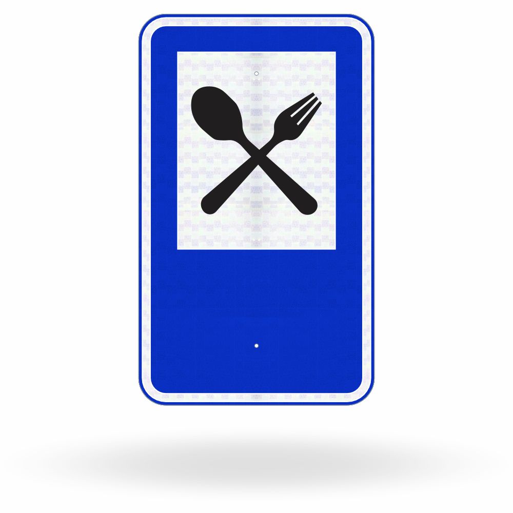 Placa de Sinalização de Serviço Auxiliar SAU-12 - Restaurante