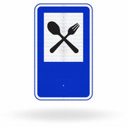 Placa de Sinalização de Serviço Auxiliar SAU-12 - Restaurante
