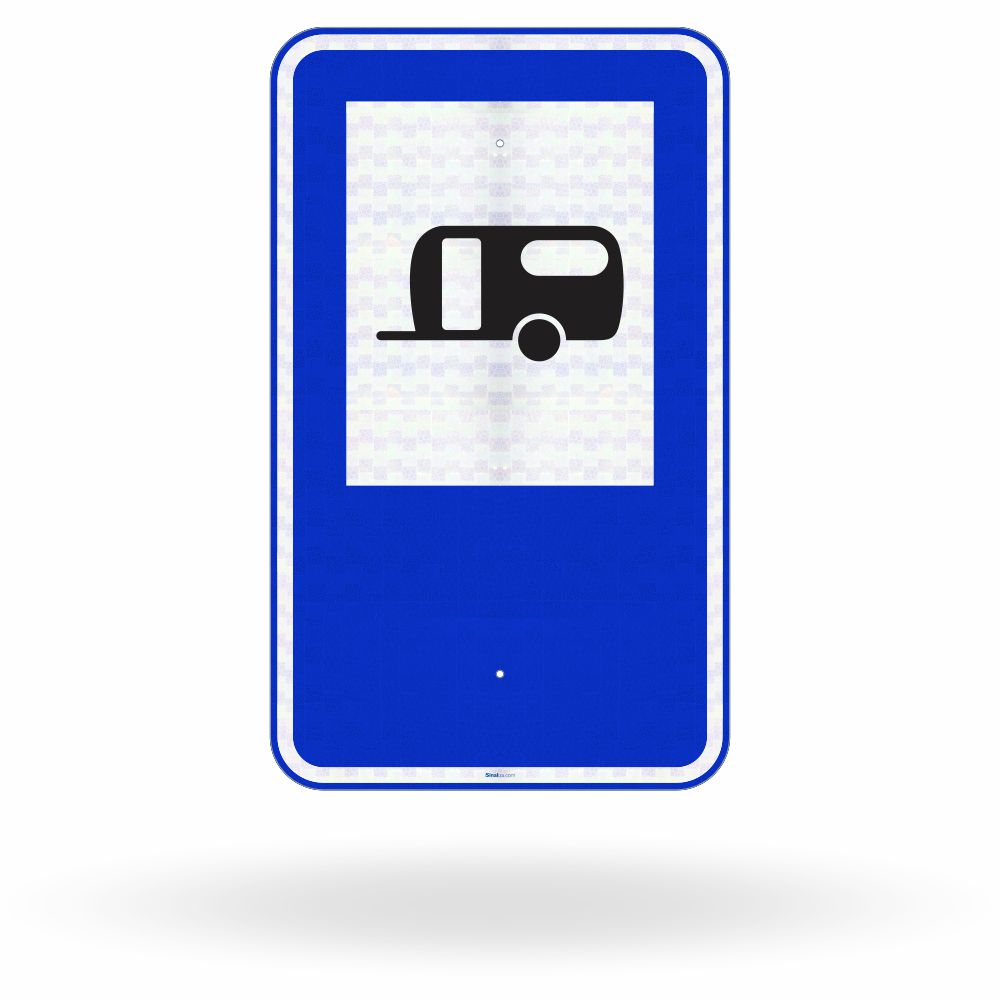 Placa de Sinalização de Serviço Auxiliar SAU-15 - Estacionamento de Trailer