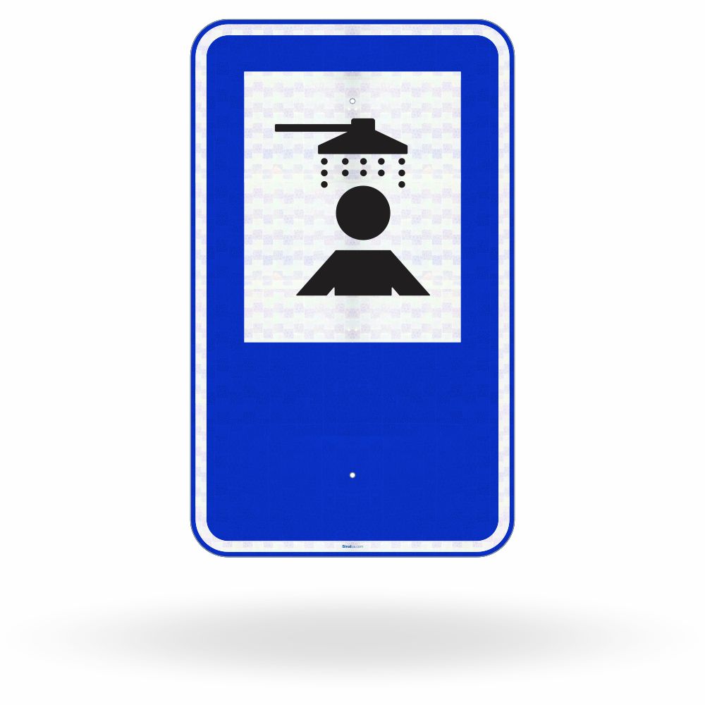 Placa de Sinalização de Serviço Auxiliar SAU-16 - Banho