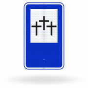 Placa de Sinalização de Serviço Auxiliar SAU-17 - Cemitério