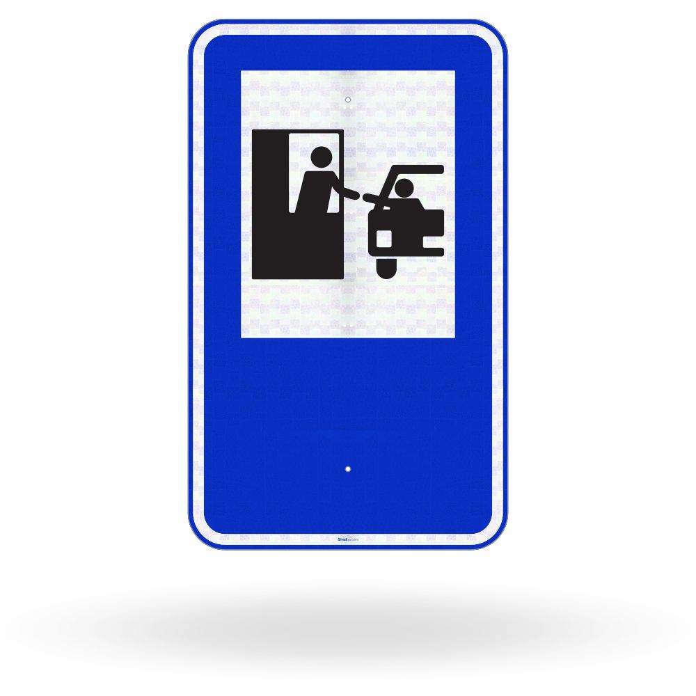 Placa de Sinalização de Serviço Auxiliar SAU-18 - Pedágio