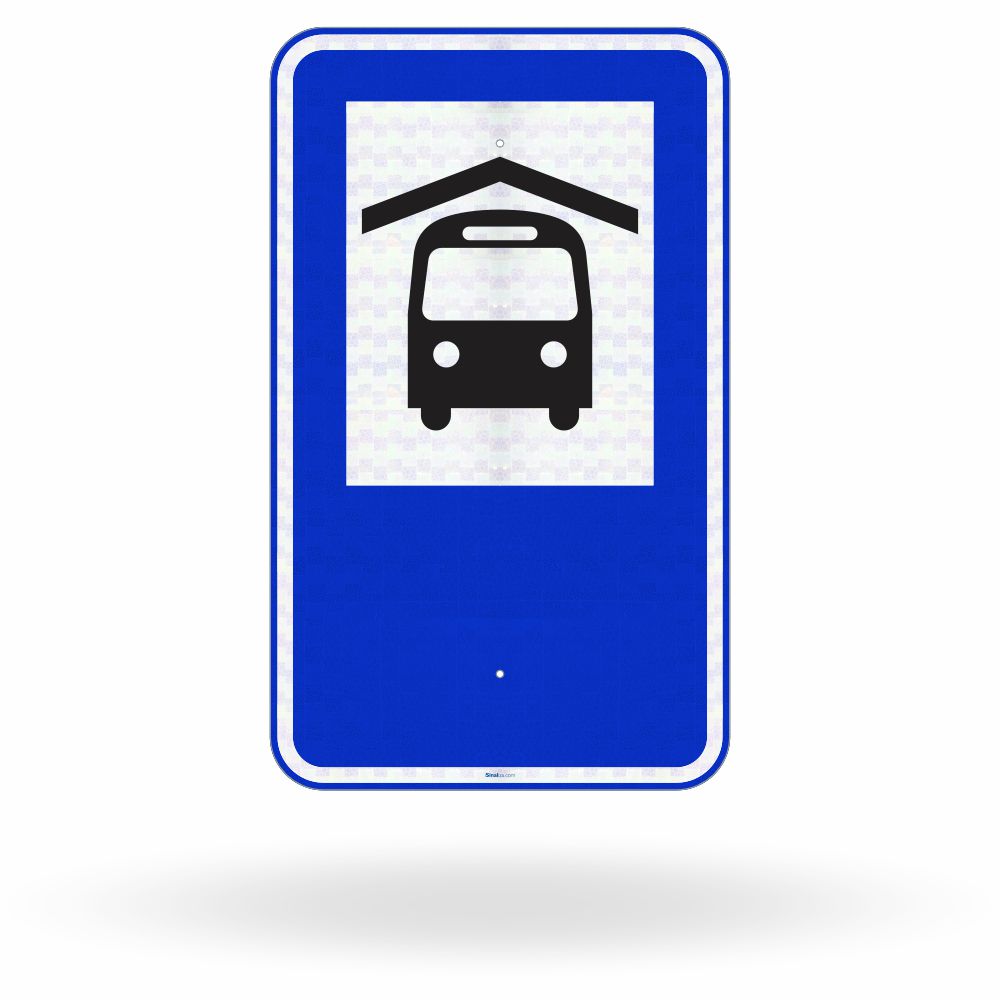 Placa de Sinalização de Serviço Auxiliar SAU-19 - Terminal Rodoviário