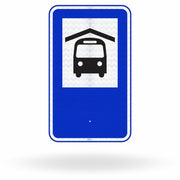 Placa de Sinalização de Serviço Auxiliar SAU-19 - Terminal Rodoviário