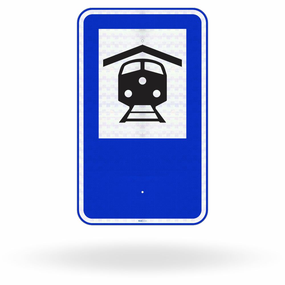 Placa de Sinalização de Serviço Auxiliar SAU-20 - Terminal Ferroviário e Metroviário