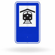 Placa de Sinalização de Serviço Auxiliar SAU-20 - Terminal Ferroviário e Metroviário