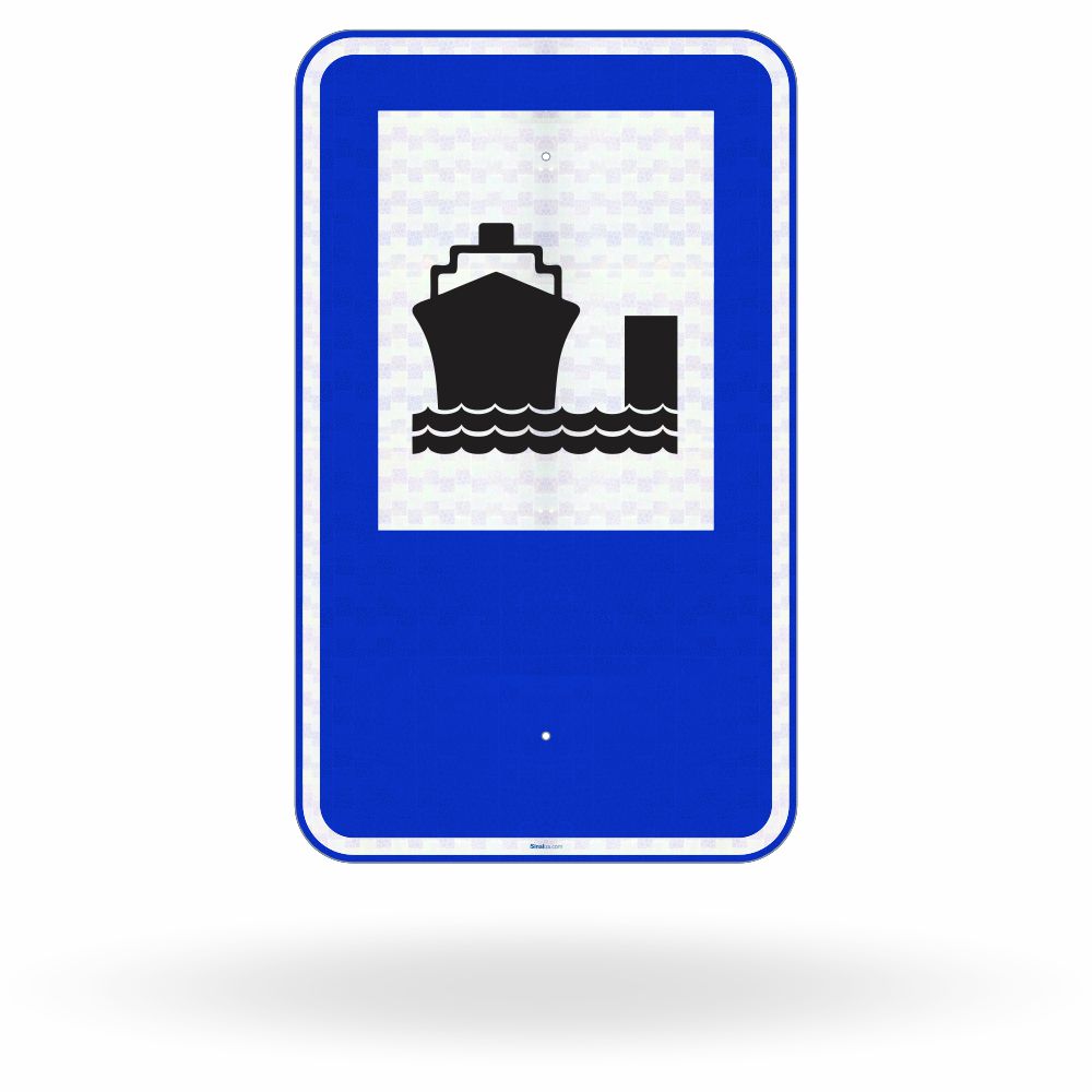 Placa de Sinalização de Serviço Auxiliar SAU-23 - Porto