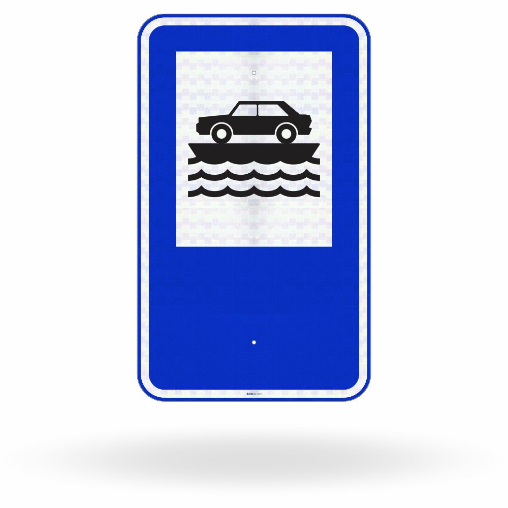 Placa de Sinalização de Serviço Auxiliar SAU-24 - Transporte Sobre Água