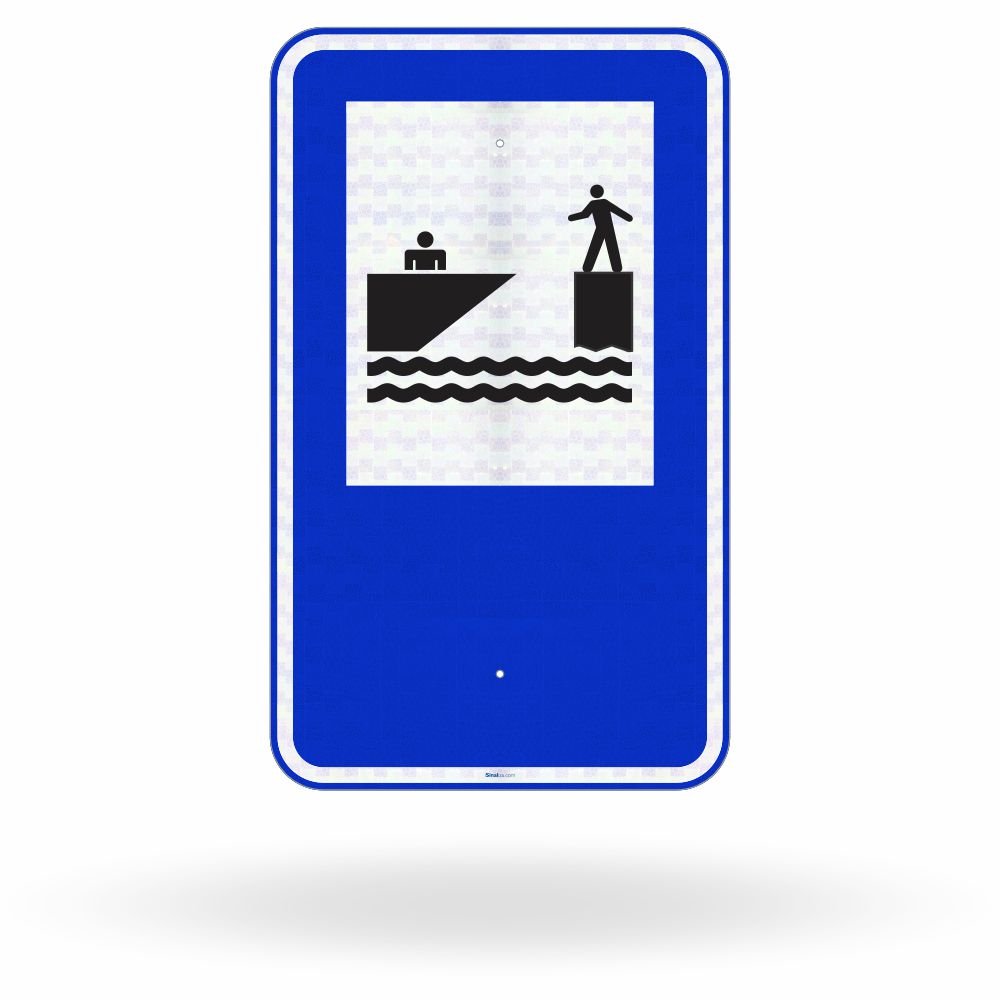 Placa de Sinalização de Serviço Auxiliar SAU-25 - Terminal Aquaviário