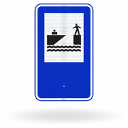 Placa de Sinalização de Serviço Auxiliar SAU-25 - Terminal Aquaviário