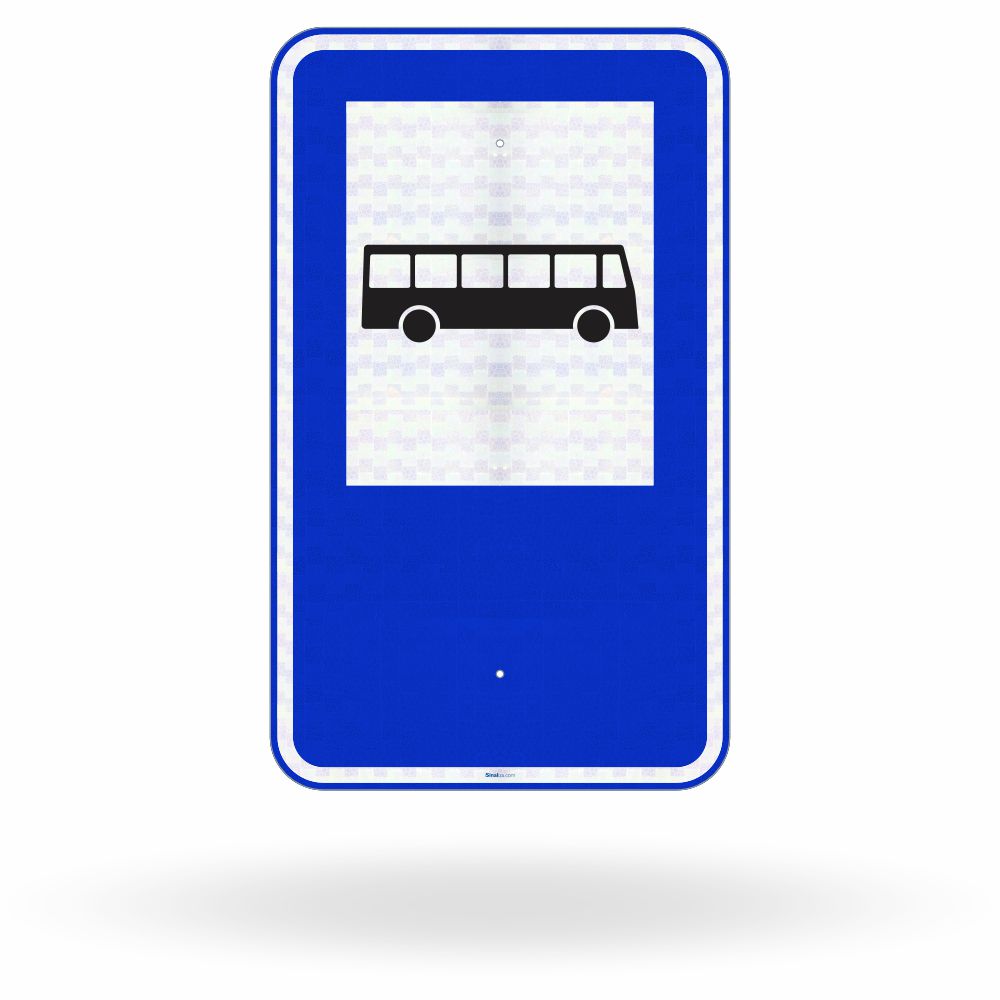 Placa de Sinalização de Serviço Auxiliar SAU-26 - Ponto de Parada