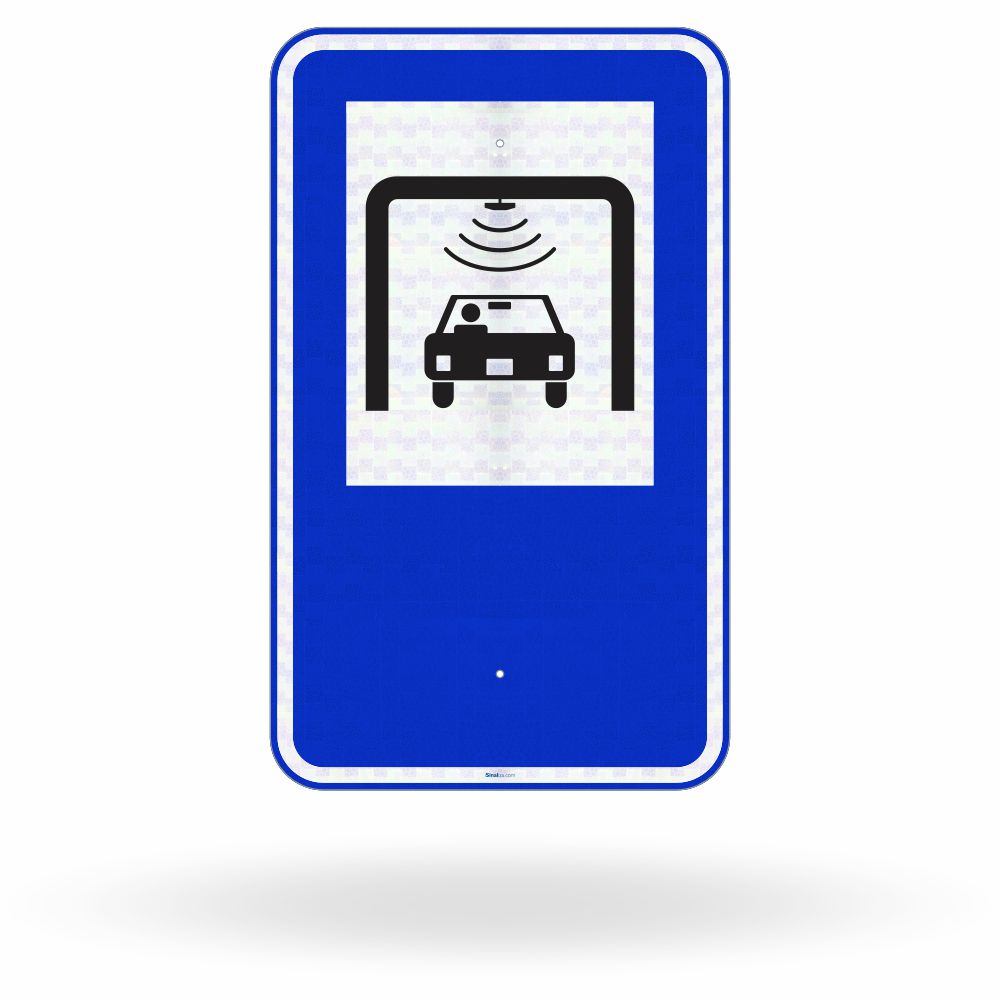 Placa de Sinalização de Serviço Auxiliar SAU-27 - Cobrança Automática