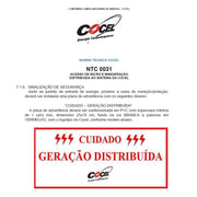 Placa Cuidado Geração Distribuida Padrão COCEL