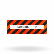 Faixa Adesiva Refletivo Traseiro "Veículo Longo - Largura Excedente" CONTRAN 882 (2,30 x 0,80 m)