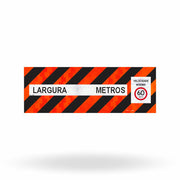 Faixa Adesiva Refletivo Traseiro "Veículo Longo - Largura Excedente e Velocidade" CONTRAN 882 (2,30 x 0,80 m)
