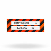 Painel Refletivo Traseiro "Veículo Longo - Largura e Comprimento Excedentes" 3 Metros CONTRAN 882
