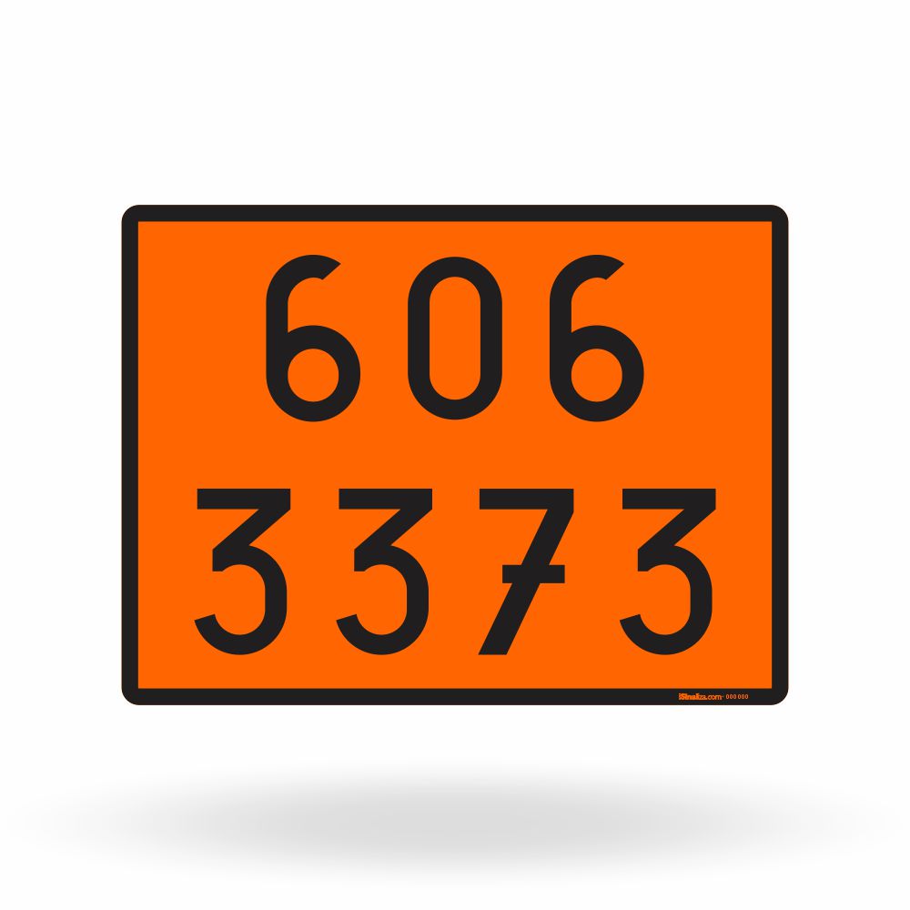 Painel de Segurança ONU - 606 - Substância Biológica (Categoria B) - 40x30 cm