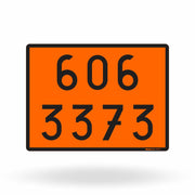 Painel de Segurança ONU - 606 - Substância Biológica (Categoria B) - 40x30 cm