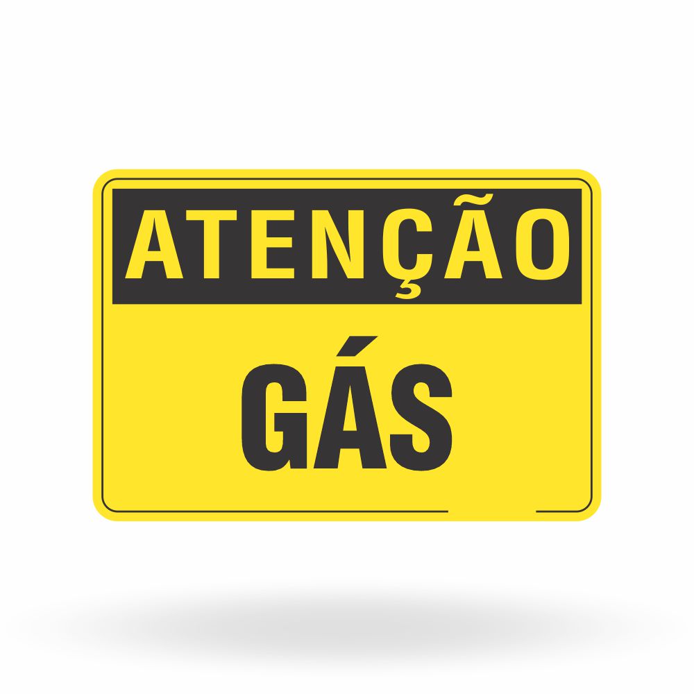 Placa Atenção - Gás