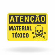 Placa Atenção - Material Tóxico