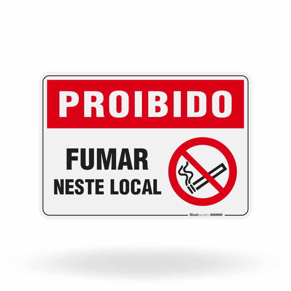 Placa Proibido - Fumar Neste Local