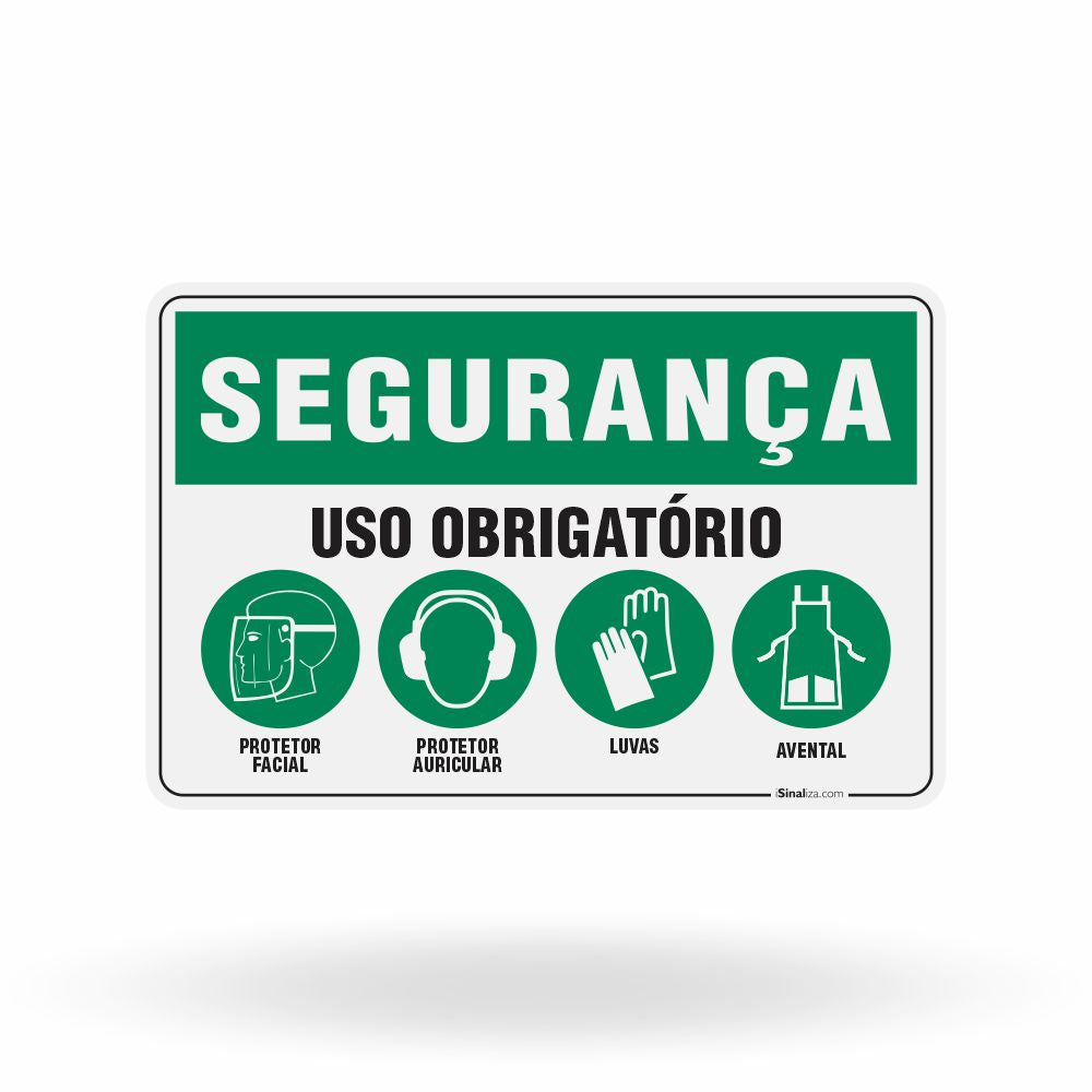 Placa Segurança - Uso Obrigatório (EPI)