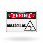 Placa Perigo - Obstáculos