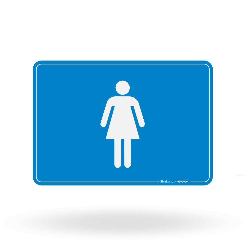 Placa de Sinalização "Sanitário Feminino" - Identificação de Áreas