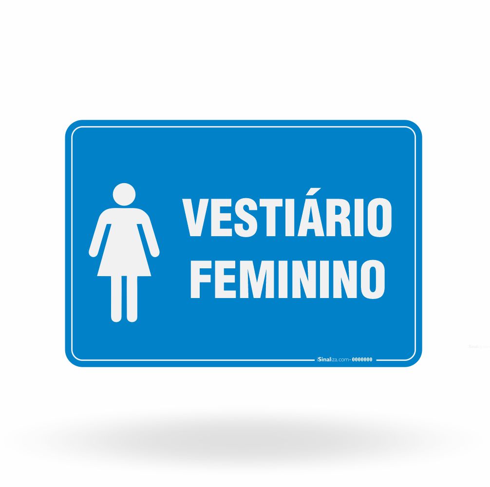 Placa de Sinalização "Vestiário Feminino" - Identificação de Áreas