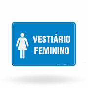 Placa de Sinalização "Vestiário Feminino" - Identificação de Áreas