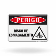 Placa Perigo - Risco de Esmagamento
