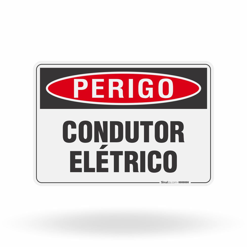 Placa Perigo - Condutor Elétrico
