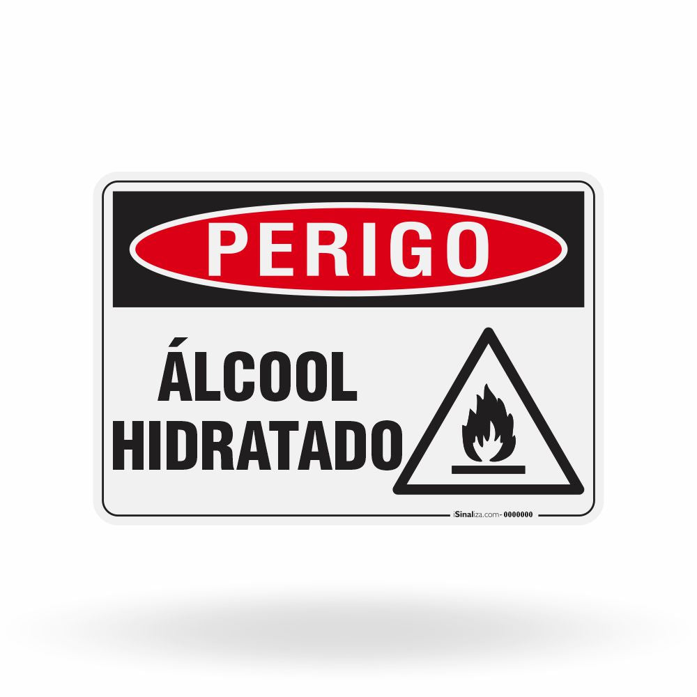 Placa Perigo - Álcool Hidrato