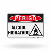 Placa Perigo - Álcool Hidrato