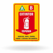 Placa Extintor de Espuma (AB)