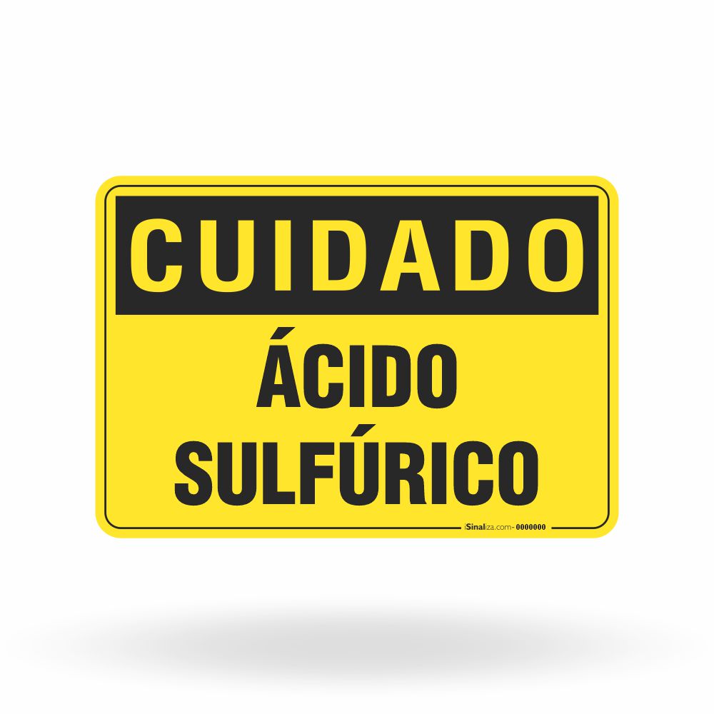 Placa Cuidado - Ácido Sulfúrico