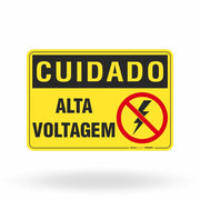 Placa Cuidado - Alta Voltagem